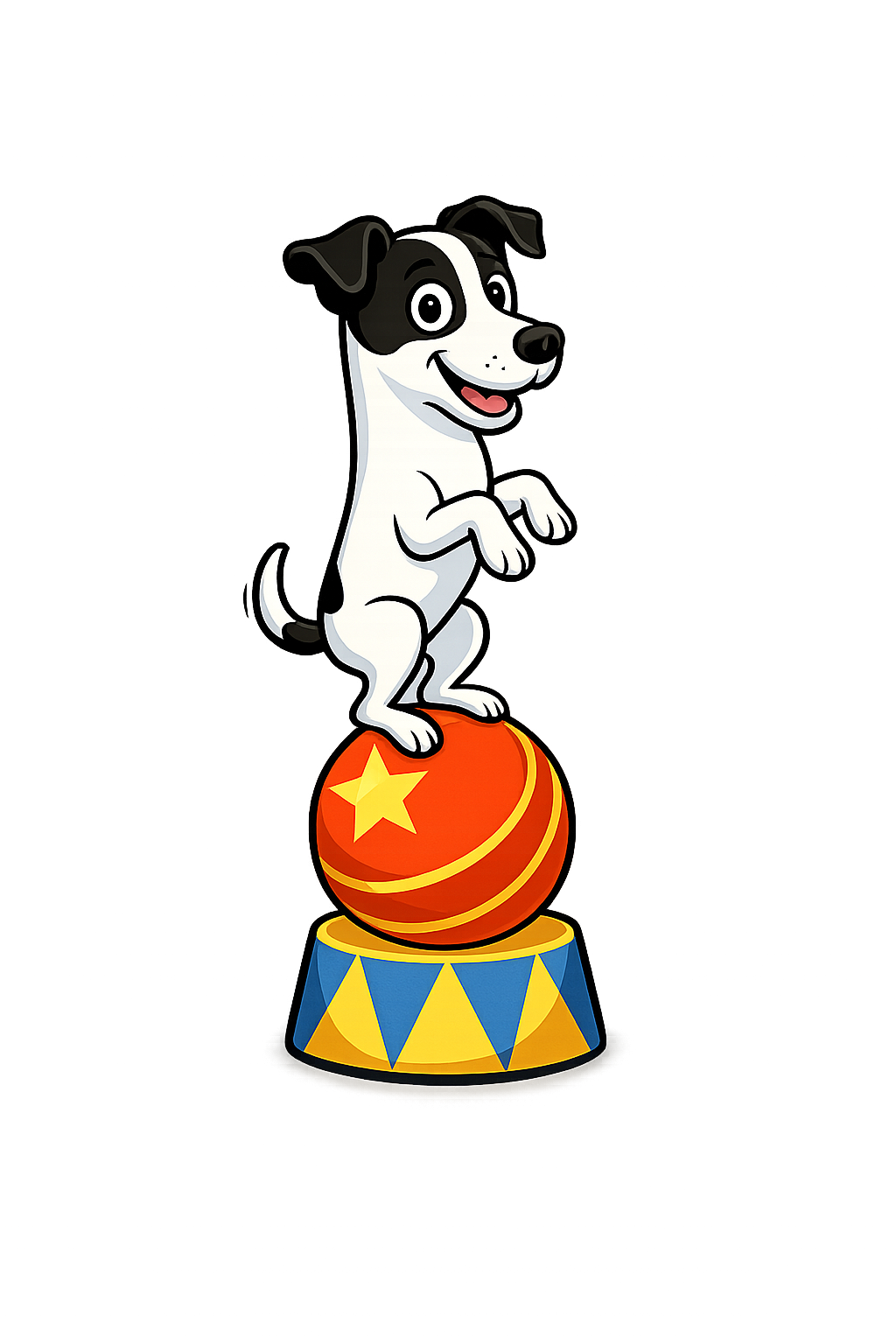 Forky, perrito entrenado de Payaso Magic